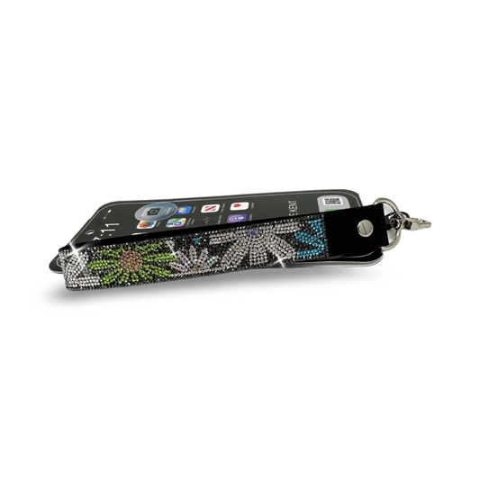 Crystal-Embellished Wrist Lanyard – Shade Flower Power