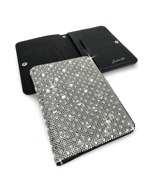 Crystal Passport Cover - Silver