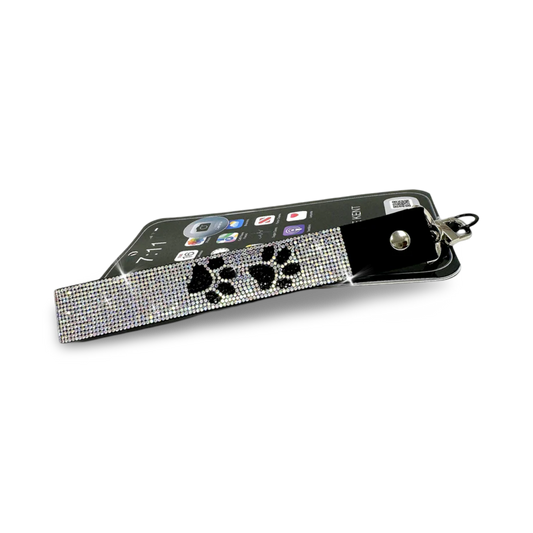 Crystal-Embellished Wrist Lanyard – Paw Print
